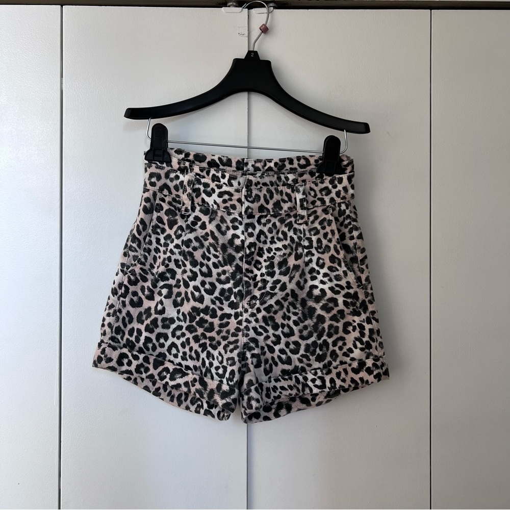 Cheetah print high waisted shorts